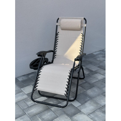 ALDOTRADE Zahradní relaxační polohovací křeslo Regina béžové