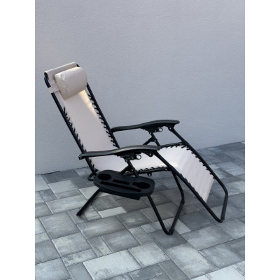 ALDOTRADE Zahradní relaxační polohovací křeslo Regina béžové