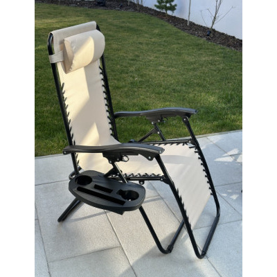 ALDOTRADE Zahradní relaxační polohovací křeslo Regina béžové