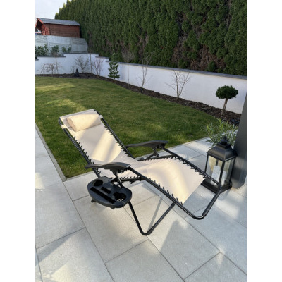 ALDOTRADE Zahradní relaxační polohovací křeslo Regina béžové
