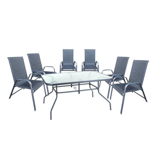 set zahradní TRENTON stůl + 6 křesel