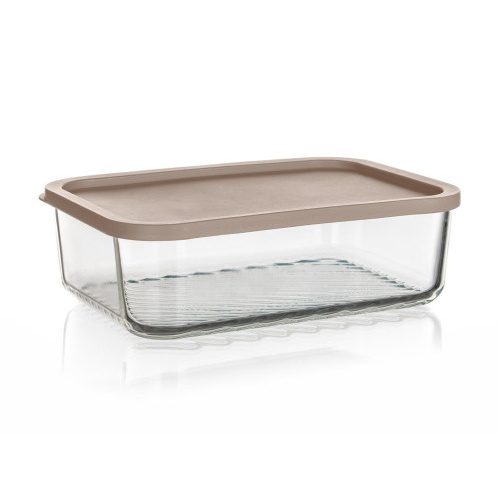 dóza WAVE obdél. 1,55l 22,5x16x7cm skl.+PH víčko LATTE