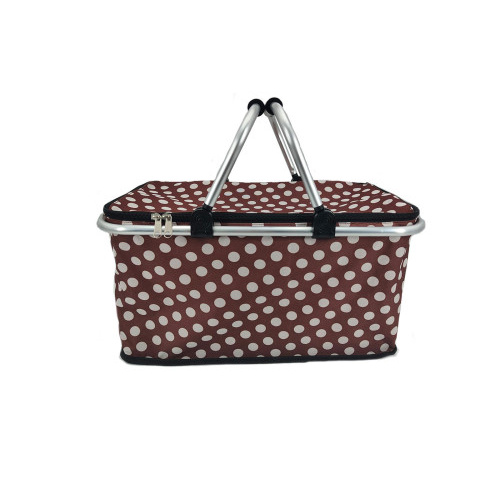 košík kempingový skládací 48x24x28cm Al+polyester mix dekorů