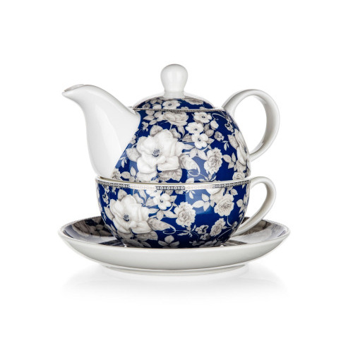 konvička 400ml + šálek 220ml FLOWER keramika