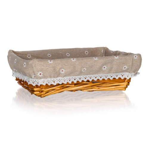 košík DAISY obdélník. 27x18x7cm proutěný