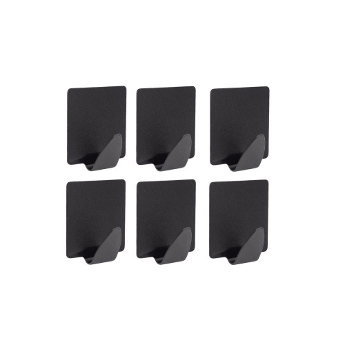 háček samolepicí obdél.ocel ČER (6ks)