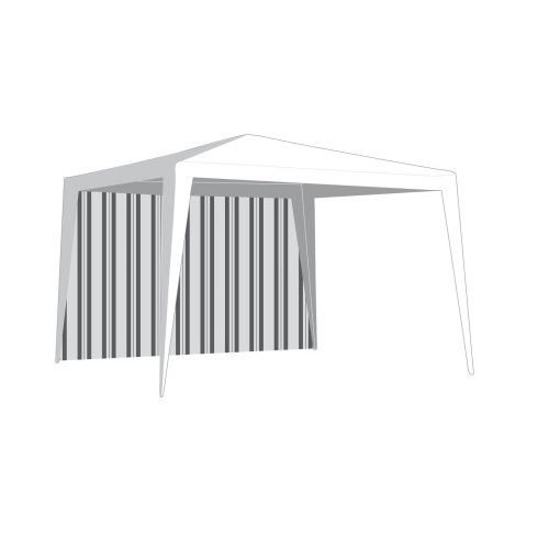 stěna k altánu 295x190cm bez okna PRUHY BÍ/ZE