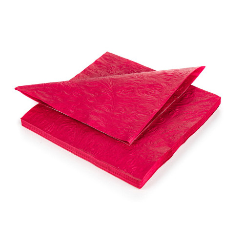 ubrousky 33x33cm reliéf BORDO 3vrstvé (20ks)