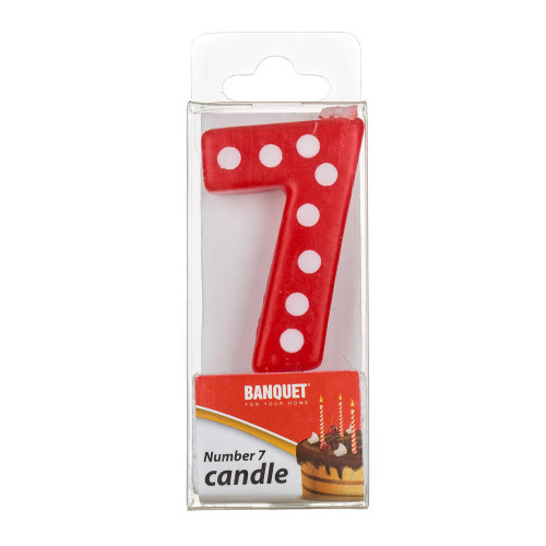 svíčka číslo 7, 5x3cm MY PARTY New