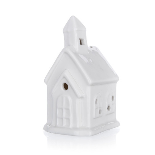 dekorace LED DOMEČEK porcelán.BÍ (var.4)