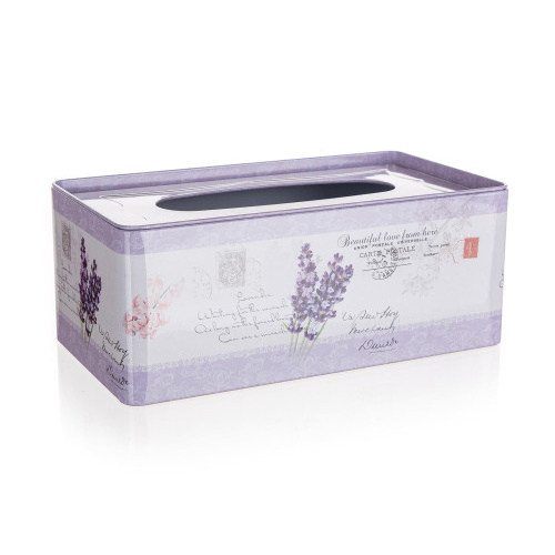 krabička na papír.kapesníky LAVENDER 24x13x9,5cm
