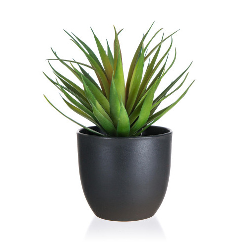 květina umělá MEČÍK v plast.květináči v.19cm