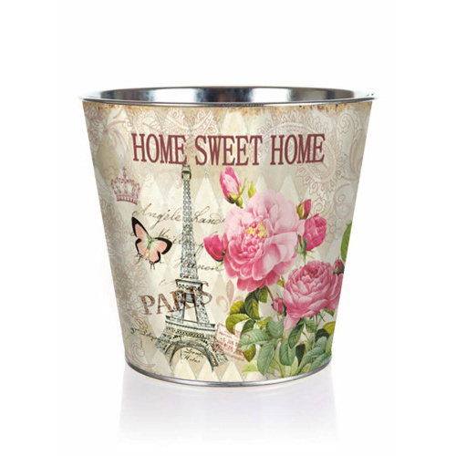 květináč HOME SWEET 12x11,5x8,5cm plech