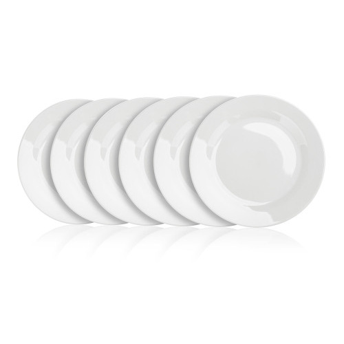 talíř mělký 24cm BASIC porcelánový BÍ (6ks)