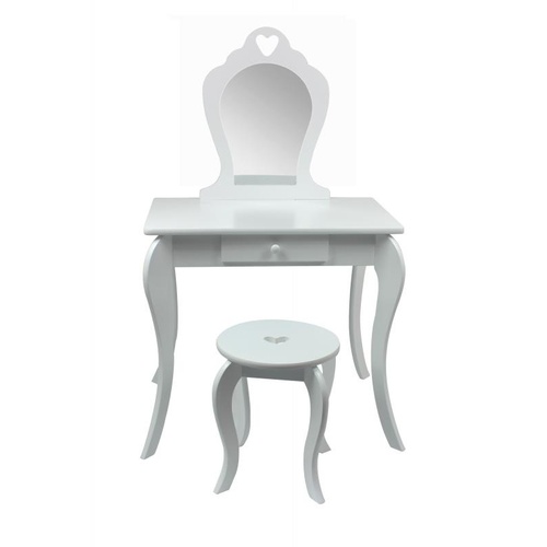 ALDOTRADE Dětský kosmetický stolek se zrcadlem a taburetem