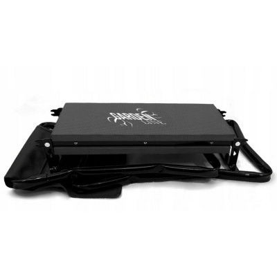 Klekátko-sedátko zahradní černé 59 x 27,5 x 49cm