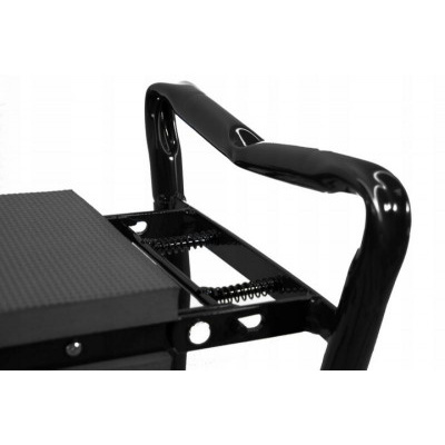 Klekátko-sedátko zahradní černé 59 x 27,5 x 49cm