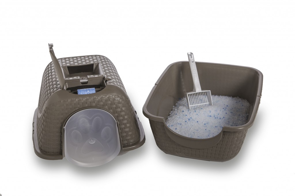 ALDOTRADE Krytá toaleta pro kočky Rattan 42x50,5x40cm