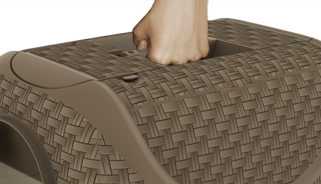 ALDOTRADE Krytá toaleta pro kočky Rattan 42x50,5x40cm