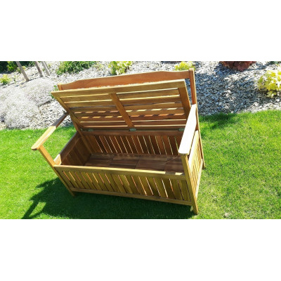 ALDOTRADE dřevěná lavice Edita s úložným prostorem dřevo akácie