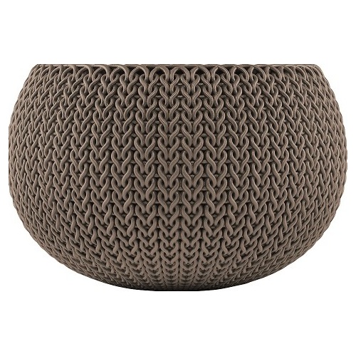 KETER Květináč COZY Planter S závěsný 3,2l šedo-hnědý