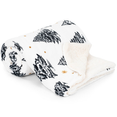 Plyšová deka Zimní stromy, 150 x 200 cm