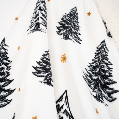 Plyšová deka Zimní stromy, 150 x 200 cm