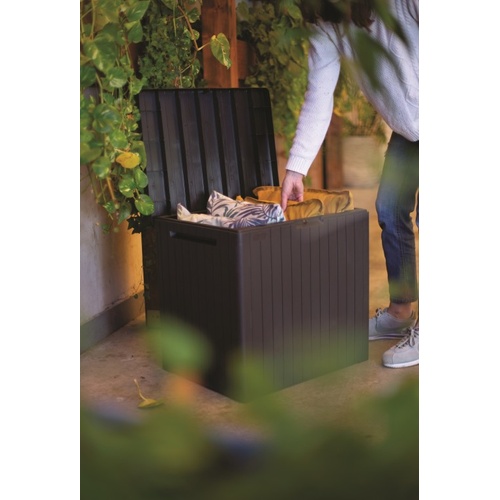 Zahradní úložný box City Storage 113l hnědý