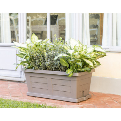 Truhlík s miskou Legno, 60x30x26cm, cappuccino