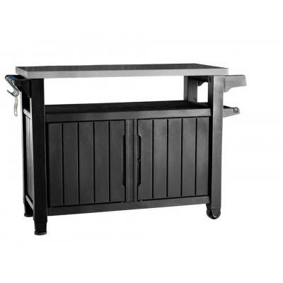 Multifunkční zahradní grilovací stolek KETER UNITY XL 207l grafit