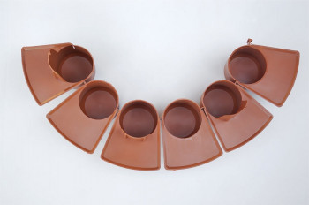 ALDOTRADE zahradní palisáda Happy obrubník lem trávníku 4m terakota