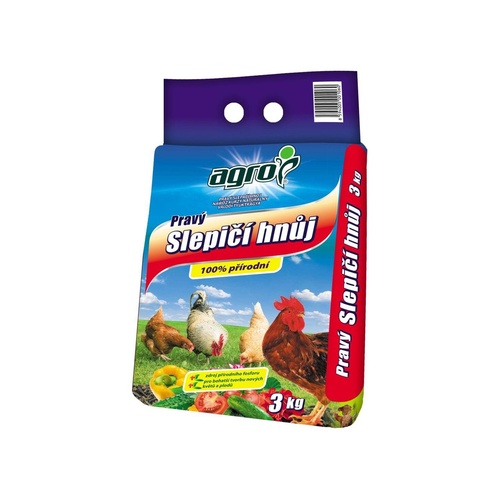 hnůj pravý slepičí 3kg AGRO