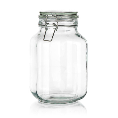 dóza hermetická hranatá 2000ml skl. s patent.uzávěrem EREA