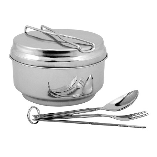 ešus 7díl. (15cm,13cm,víko,hrnek,3xpříbor) nerez STORE LINE