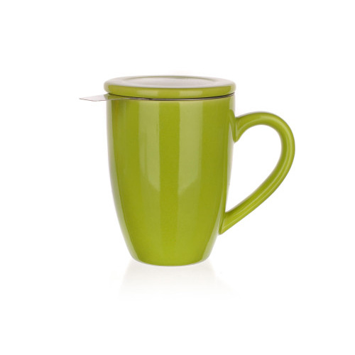 hrnek 350ml BONNET,s víčkem,keram.ZE,s nerez sítkem