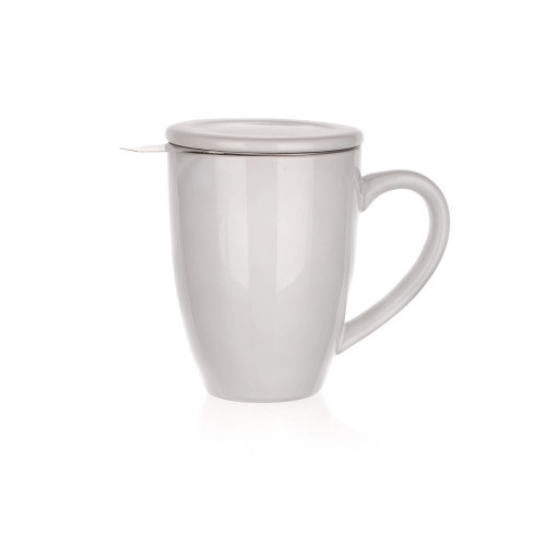 hrnek 350ml BÍ keramický, víčko+nerez sítko