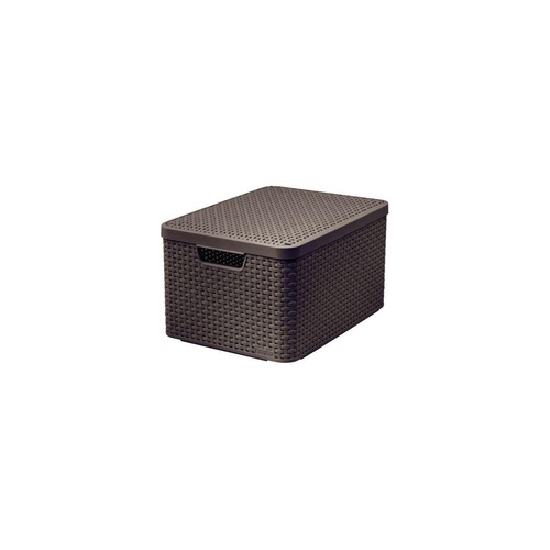 box úložný RATTAN 44,5x33x25cm (L) s víkem, STYLE2, PH HN