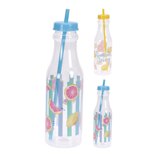 láhev na pití 650ml s brčkem PH mix motivů