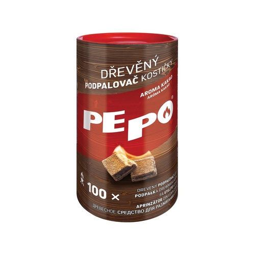 podpalovač kostičky PE-PO dřevěné (100ks)