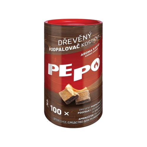 podpalovač kostičky PE-PO dřevěné (100ks)
