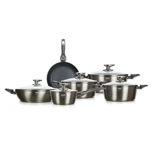 sada nádobí METALLIC PLATINUM 11díl. nepřiln.povrch