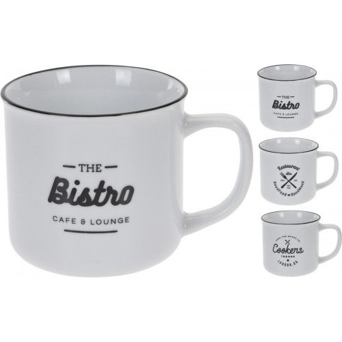 hrnek 320ml BISTRO porcelánový mix dekorů