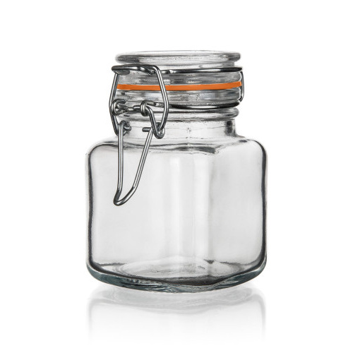 dóza hermetická 100ml, hranatá, skl. s patentním uzávěrem LINA