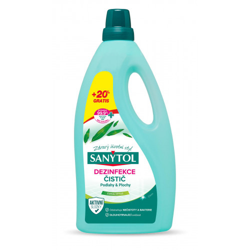 dezinfekce univerz.čistič podlahy a plochy EUKALYPTUS 1l+20% ZDARMA SANYTOL