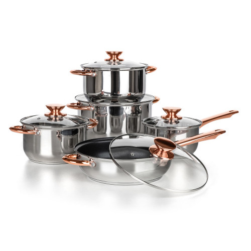 sada nádobí 10díl. nerez/měď SWING Copper