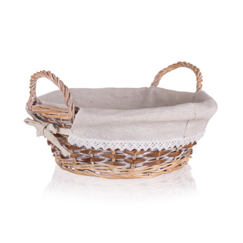 košík DUO kulatý 30x11cm s uchy proutěný