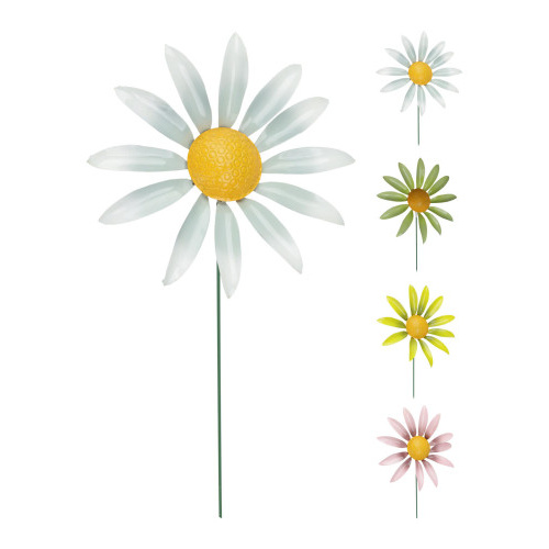 zápich KVĚTINA s hýbacími listy v.71cm mix barev