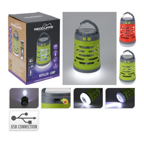 lampa proti komárům 3v1 pr.7,5cmx13cm, IP44, USB, mix barev