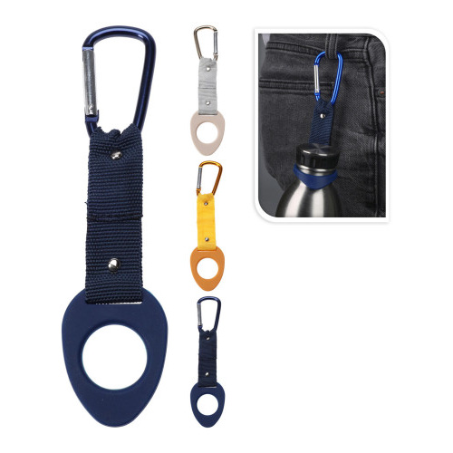 držák na lahev 16x3,8x0,5cm silikon/Al mix barev