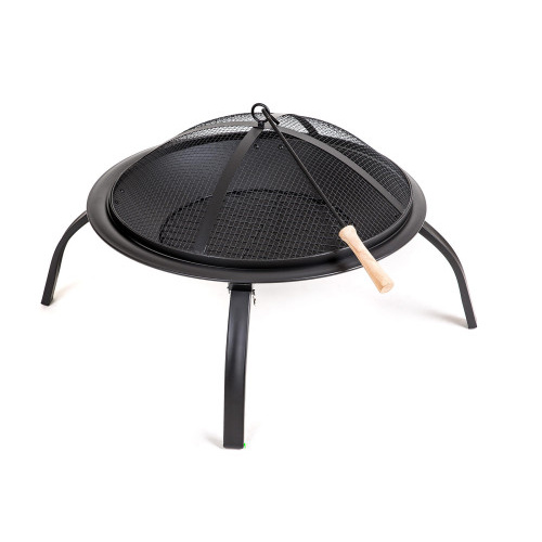 ohniště pr.55cm, v.42 cm, s poklopem, PLATE kov.ČER